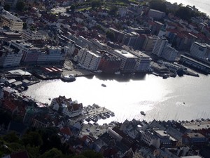 Widok na Bergen z Floyen