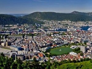 Widok na Bergen z Floyen