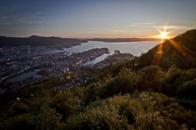 Widok na Bergen z Floyen