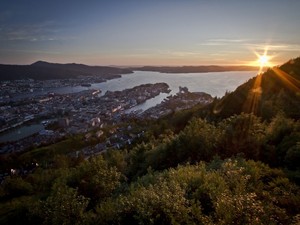 Widok na Bergen z Floyen