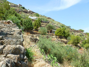 Zabudowania na zboczu, tarasy