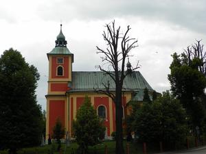 Barokowy kościół w Kończycach Małych