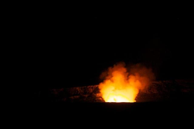 Erupcja Parku Narodowym Wulkany Hawai'i