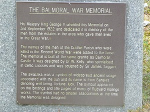 Balmoral - monument ku czci poległym w wojnach światowych 2