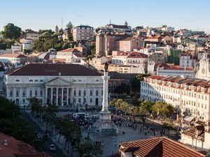 Plac Rossio z góry