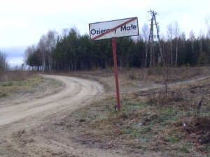 Wjazd do wsi od strony Krynek i Łapicz
