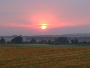 Wschód słońca nad Świsłoczą