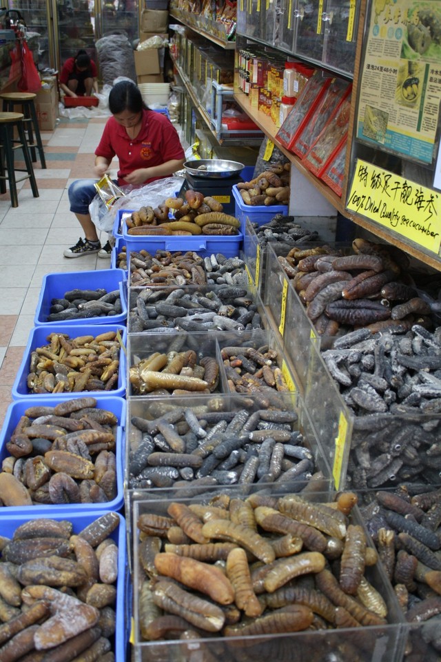 Smakołyki chińskiej dzielnicy - ogórki morskie
