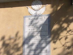 Tablica upamiętniająca pobyt Napoleona
