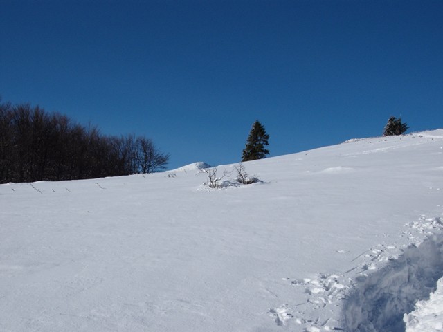 szlak w śniegu