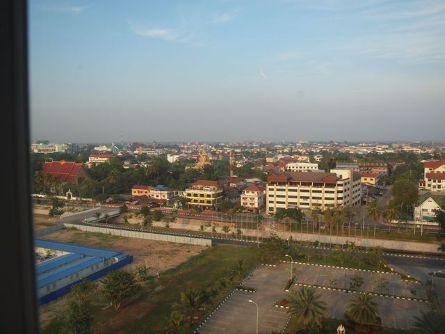 Vientiane z hotelu