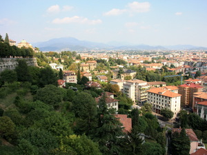 Bergamo - panorama dolnego miasta