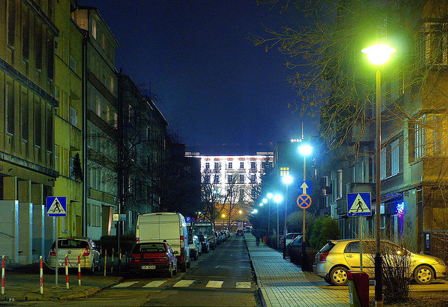 Nocna iluminacja Bielska.