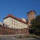 Widok na Wawel spod Bramy Bernardyńskiej.