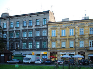 Podgórze.Kamienice w rynku.