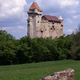 Średniowieczny zamek rycerski Liechtenstein.