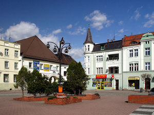 Rynek w Krapkowicach.