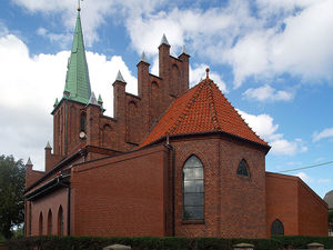 Neogotycki kościół w Kuźnicy.