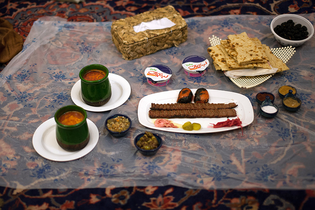 W restauracji w Hamadan