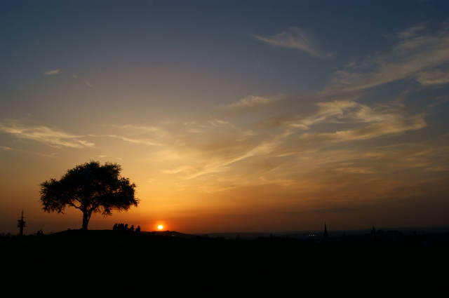 Zachód słońca oglądany z kopca Krakusa