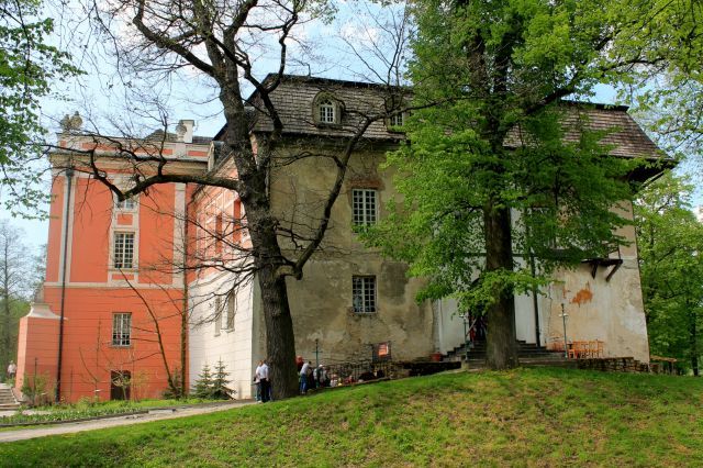 ściana wschodnia pałacu w Kurozwękach