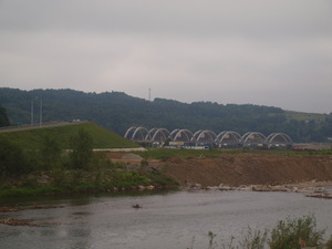 Nowy most kolejowy na Skawie