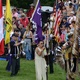 Przemarsz weteranow, na festiwalu Pow-Wow,Oshweken,Canada