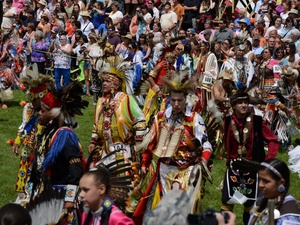 Tance na festiwalu Pow-Wow,Oshweken,Canada