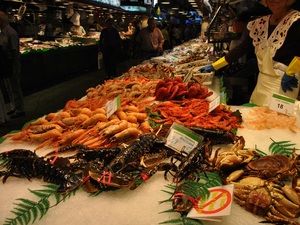 La Boqueria przy La Rambli...