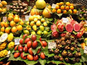 La Boqueria przy La Rambli...