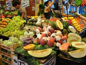 La Boqueria przy La Rambli...