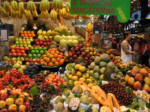 La Boqueria przy La Rambli...