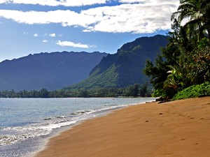Oahu, plaża zachęcała do długich spacerów...