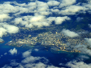 Oahu, Honolulu z lotu ptaka