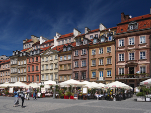 Warszawa.Rynek na Starówce.