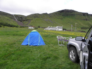 Zachód Islandii, camping