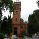 kościół i krzywa wieża