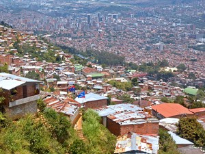 Medellin, widok z kolejki linowej