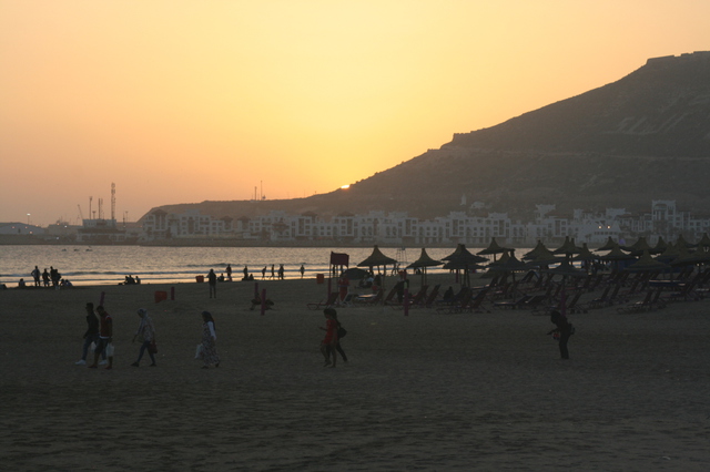 Agadir. Zachód słońca