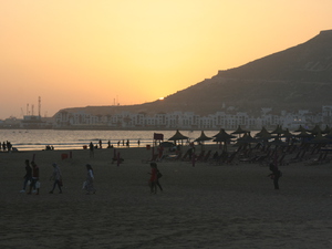 Agadir. Zachód słońca