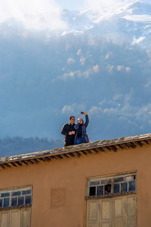 Selfie na dachu domu