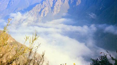 Peru,kanion colca w chmuach