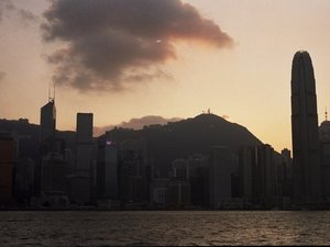 Hong kong  wieczorem
