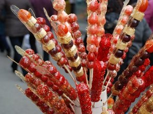 Shanghai, kandyzowane owoce na patyku