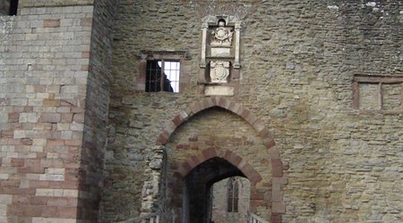 Ludlow Castle,  w normalny zimowy dzień – Wielka Brytania