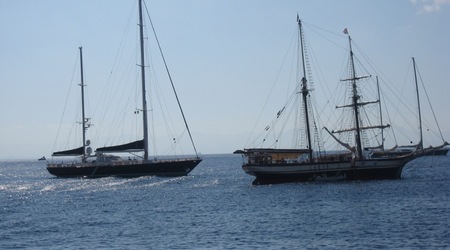 Statki u wybrzeży Lipari – Włochy