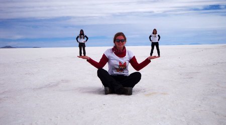 Boliwia, Salar de Uyuni - zabawa z perspektywą