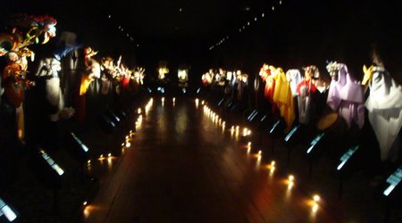 Boliwia, La Paz, muzeum etnograficzne - karnawałowe maski z Oruro