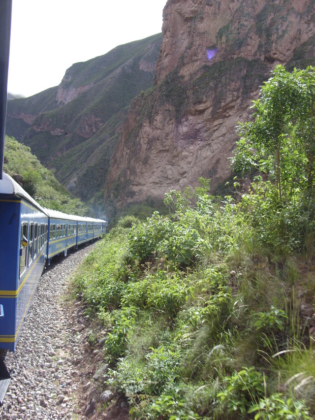 pociagiem na Machu Picchu