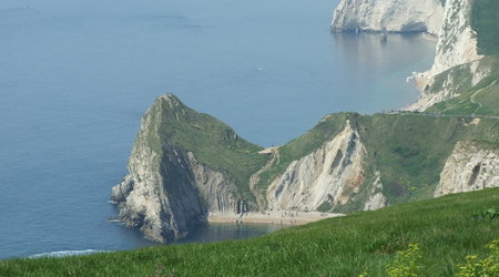 klify z bliższej odległości – West Lulworth, Wielka Brytania